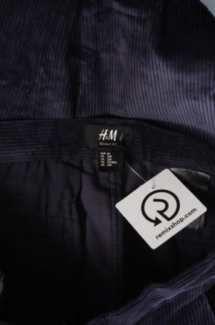 Pánské manšestráky  H&M, Velikost S, Barva Modrá, Cena  129,00 Kč