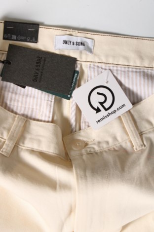 Мъжки панталон Only & Sons, Размер M, Цвят Екрю, Цена 17,48 лв.