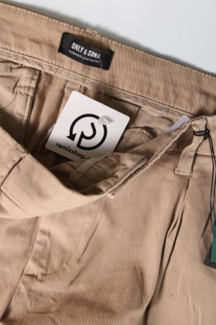 Pantaloni de bărbați Only & Sons, Mărime XL, Culoare Bej, Preț 121,06 Lei