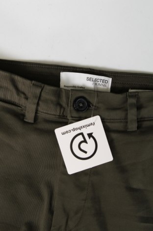 Мъжки панталон Selected Homme, Размер M, Цвят Зелен, Цена 30,40 лв.