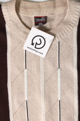 Мъжки пуловер, Размер XXL, Цвят Бежов, Цена 13,92 лв.