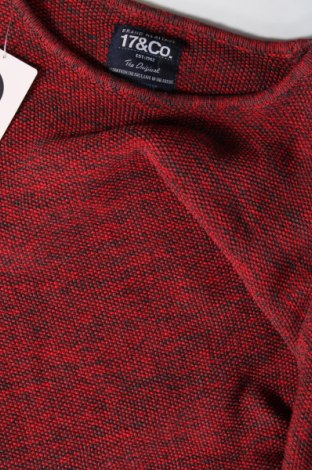 Мъжки пуловер 17 & Co., Размер M, Цвят Червен, Цена 13,05 лв.