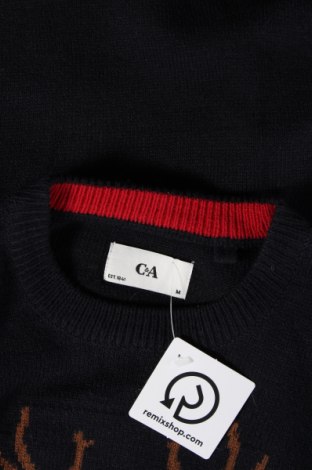 Мъжки пуловер C&A, Размер M, Цвят Син, Цена 13,05 лв.