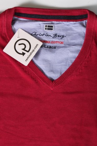 Мъжки пуловер Christian Berg, Размер XL, Цвят Червен, Цена 14,00 лв.