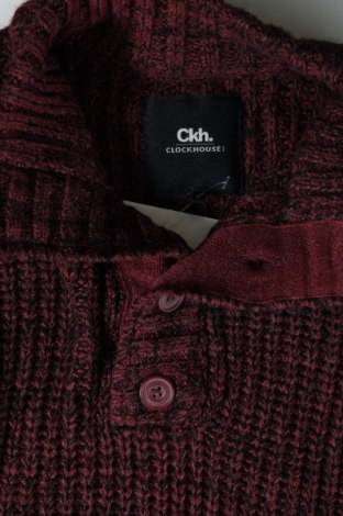 Мъжки пуловер Clockhouse, Размер S, Цвят Червен, Цена 13,05 лв.