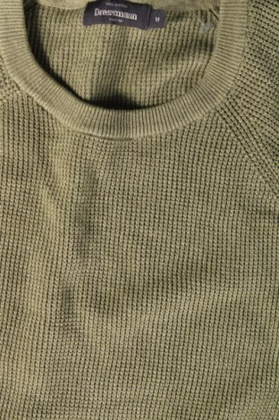 Ανδρικό πουλόβερ Dressmann, Μέγεθος M, Χρώμα Πράσινο, Τιμή 11,36 €