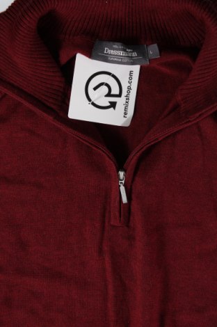 Мъжки пуловер Dressmann, Размер L, Цвят Червен, Цена 16,32 лв.