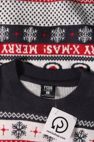Ανδρικό πουλόβερ FSBN, Μέγεθος S, Χρώμα Μπλέ, Τιμή 6,82 €
