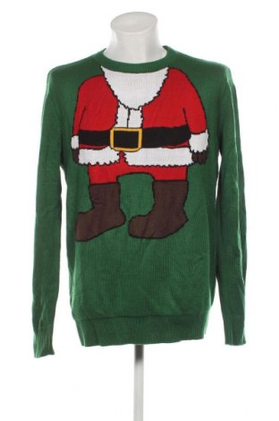 Мъжки пуловер H&M Divided, Размер L, Цвят Зелен, Цена 14,50 лв.