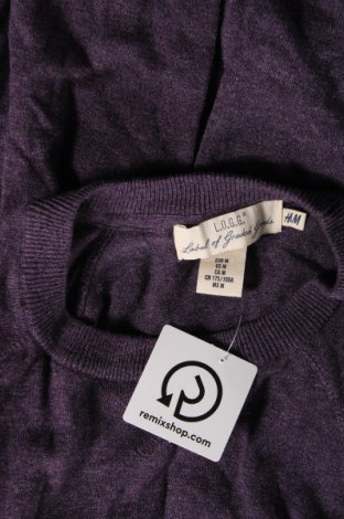 Мъжки пуловер H&M L.O.G.G., Размер M, Цвят Лилав, Цена 13,05 лв.