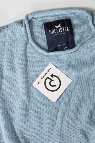 Мъжки пуловер Hollister, Размер L, Цвят Син, Цена 17,40 лв.
