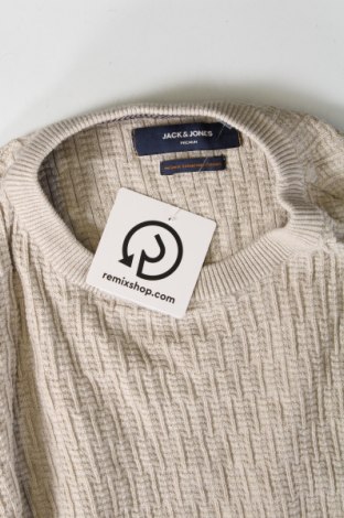 Ανδρικό πουλόβερ Jack & Jones, Μέγεθος L, Χρώμα  Μπέζ, Τιμή 17,94 €