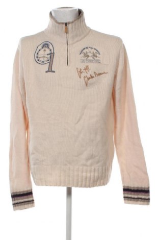 Мъжки пуловер La Martina, Размер XXL, Цвят Екрю, Цена 69,70 лв.