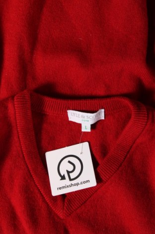 Мъжки пуловер Lyle & Scott, Размер L, Цвят Червен, Цена 43,40 лв.