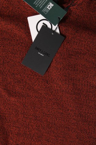 Мъжки пуловер Only & Sons, Размер S, Цвят Кафяв, Цена 20,70 лв.