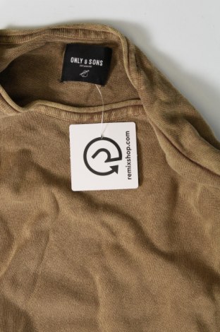 Ανδρικό πουλόβερ Only & Sons, Μέγεθος M, Χρώμα  Μπέζ, Τιμή 7,36 €