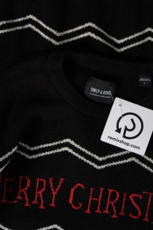 Мъжки пуловер Only & Sons, Размер L, Цвят Черен, Цена 11,89 лв.