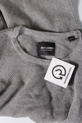 Ανδρικό πουλόβερ Only & Sons, Μέγεθος L, Χρώμα Γκρί, Τιμή 9,69 €