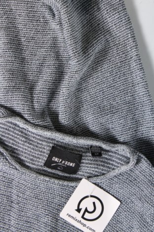 Мъжки пуловер Only & Sons, Размер S, Цвят Син, Цена 11,02 лв.