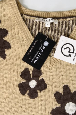 Мъжки пуловер Review, Размер L, Цвят Бежов, Цена 15,84 лв.