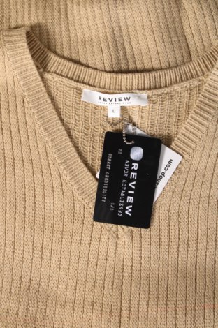 Мъжки пуловер Review, Размер L, Цвят Бежов, Цена 15,84 лв.