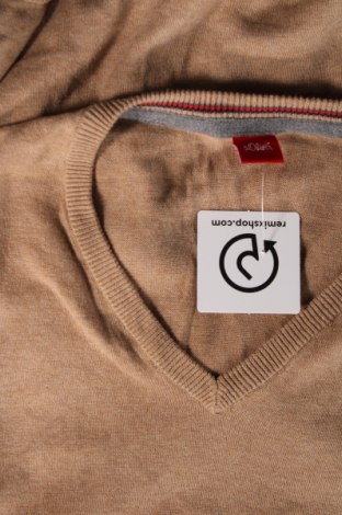 Мъжки пуловер S.Oliver, Размер L, Цвят Бежов, Цена 14,79 лв.