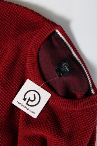 Мъжки пуловер S.Oliver, Размер M, Цвят Червен, Цена 34,00 лв.