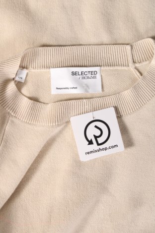 Herrenpullover Selected Homme, Größe L, Farbe Beige, Preis € 9,46