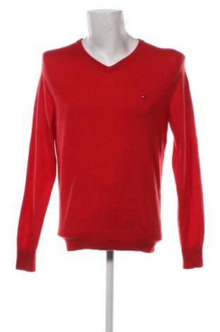 Мъжки пуловер Tommy Hilfiger, Размер L, Цвят Червен, Цена 82,00 лв.