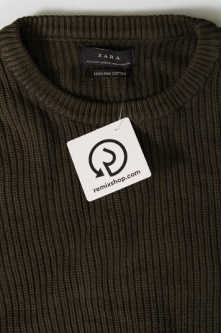 Herrenpullover Zara, Größe L, Farbe Grün, Preis 9,58 €