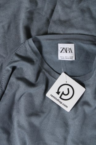 Мъжки пуловер Zara, Размер L, Цвят Син, Цена 27,00 лв.