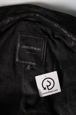 Ανδρικό δερμάτινο μπουφάν Andrew Marc, Μέγεθος M, Χρώμα Μαύρο, Τιμή 90,18 €