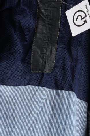 Ανδρικό δερμάτινο μπουφάν David Moore, Μέγεθος L, Χρώμα Μπλέ, Τιμή 109,20 €