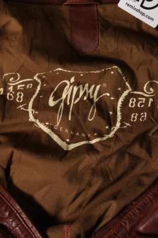 Ανδρικό δερμάτινο μπουφάν Gipsy, Μέγεθος L, Χρώμα Καφέ, Τιμή 139,79 €