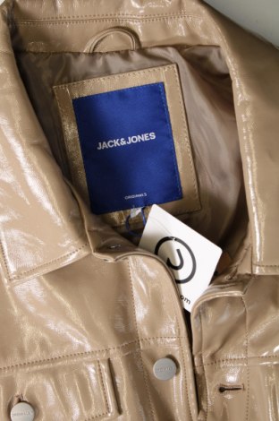 Herren Lederjacke Originals By Jack & Jones, Größe L, Farbe Beige, Preis € 45,05