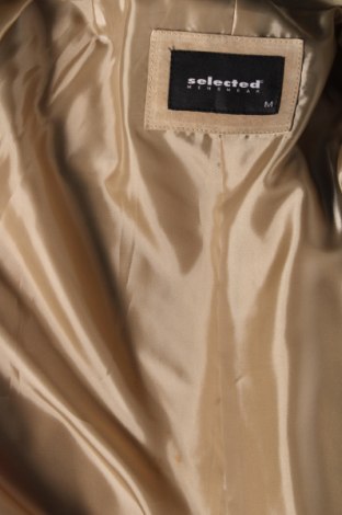 Pánská kožená bunda  Selected, Velikost M, Barva Krémová, Cena  2 474,00 Kč