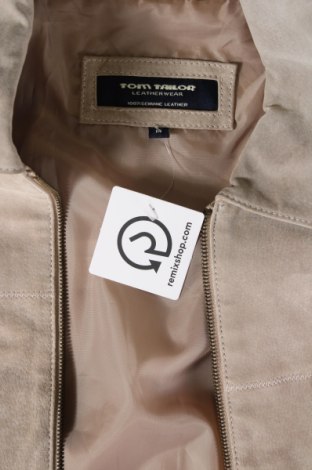 Pánska kožená bunda  Tom Tailor, Veľkosť M, Farba Béžová, Cena  69,74 €