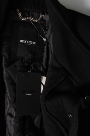 Мъжко палто Only & Sons, Размер S, Цвят Черен, Цена 34,40 лв.
