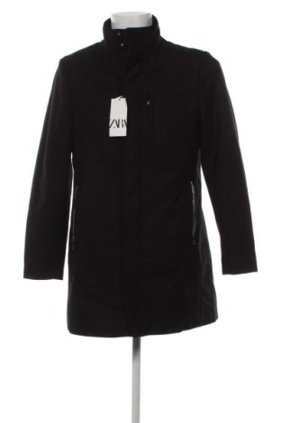 Мъжко палто Zara, Размер L, Цвят Черен, Цена 81,60 лв.