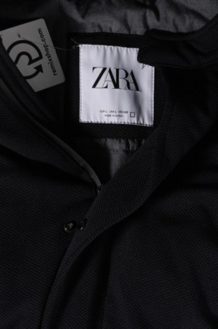 Мъжко палто Zara, Размер L, Цвят Син, Цена 68,00 лв.