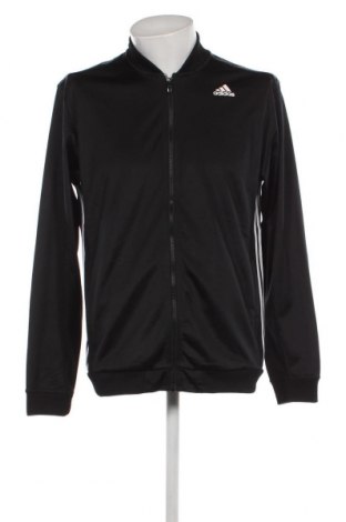 Ανδρική αθλητική ζακέτα Adidas, Μέγεθος XL, Χρώμα Μαύρο, Τιμή 39,00 €