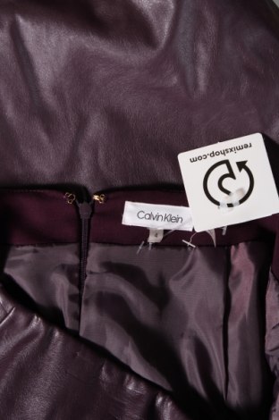 Fustă de piele Calvin Klein, Mărime S, Culoare Mov, Preț 150,51 Lei