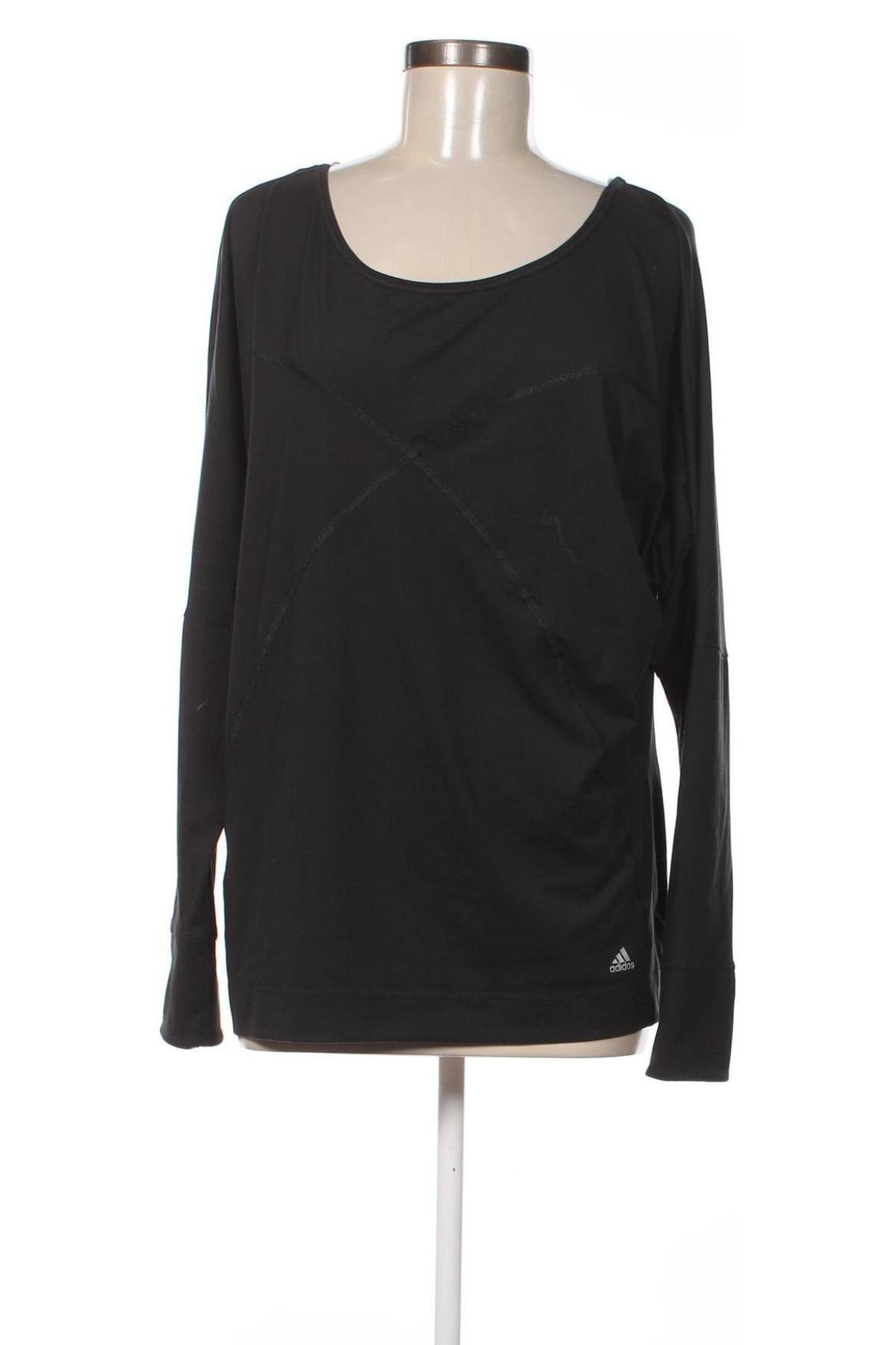 Γυναικεία μπλούζα Adidas, Μέγεθος L, Χρώμα Μαύρο, Τιμή 17,94 €