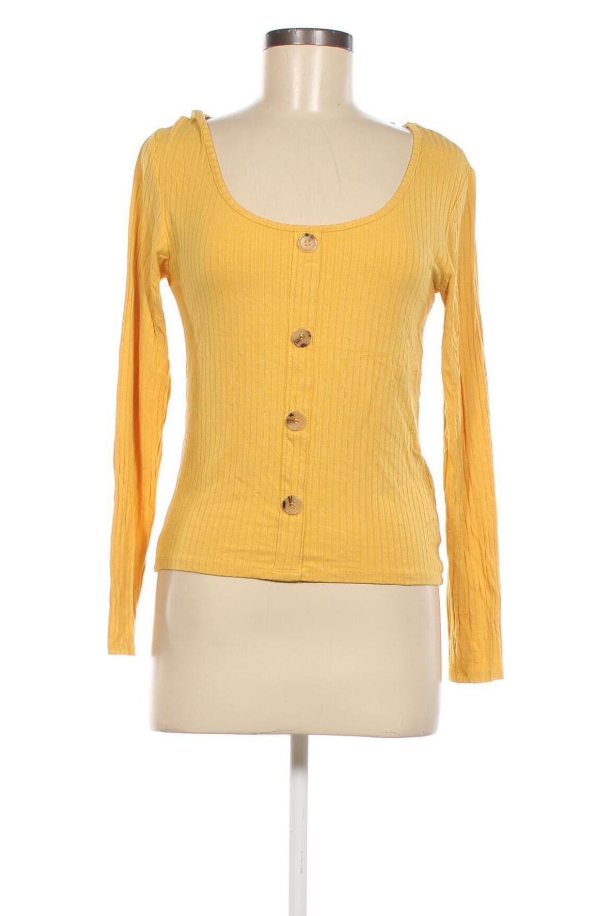 Γυναικεία μπλούζα Amisu, Μέγεθος L, Χρώμα Κίτρινο, Τιμή 1,76 €