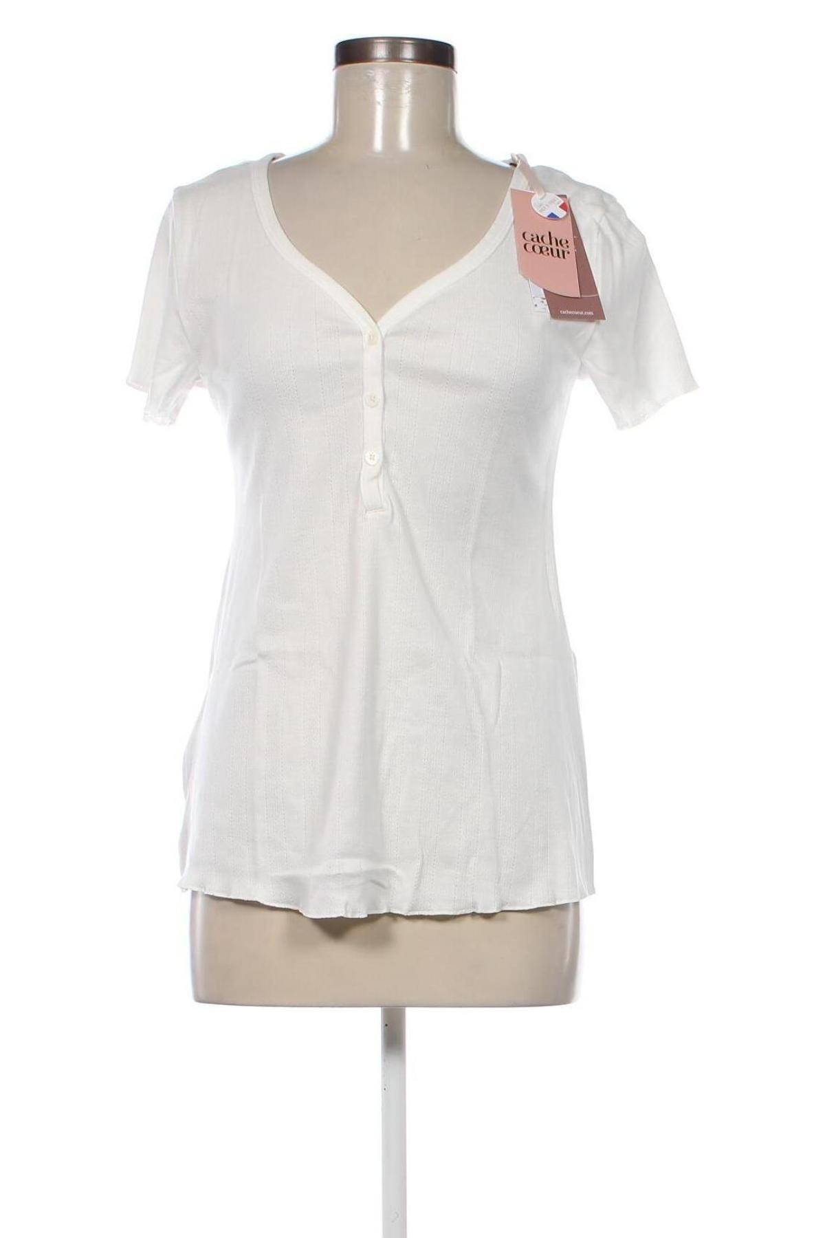 Γυναικεία μπλούζα Cache Coeur, Μέγεθος S, Χρώμα Λευκό, Τιμή 5,20 €