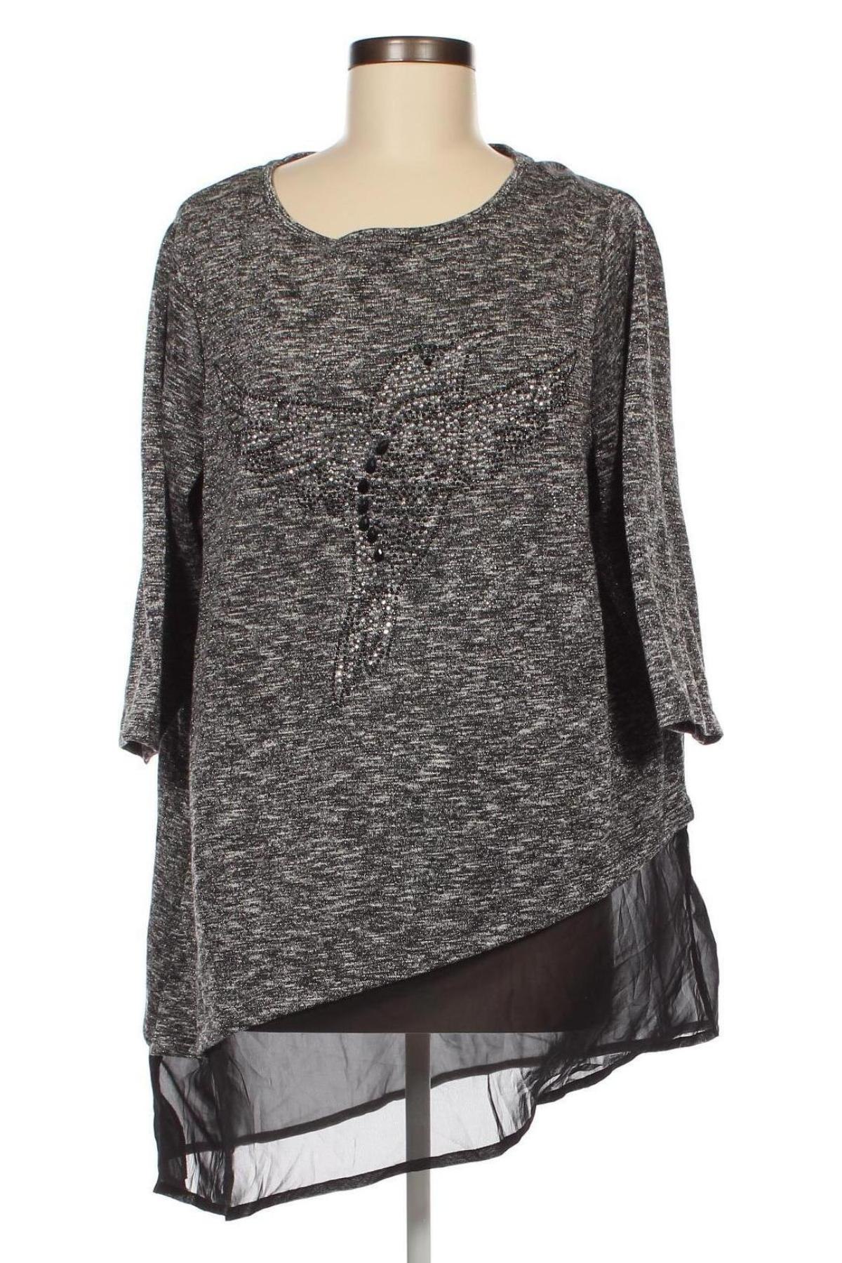 Γυναικεία μπλούζα Canda, Μέγεθος XL, Χρώμα Γκρί, Τιμή 11,75 €