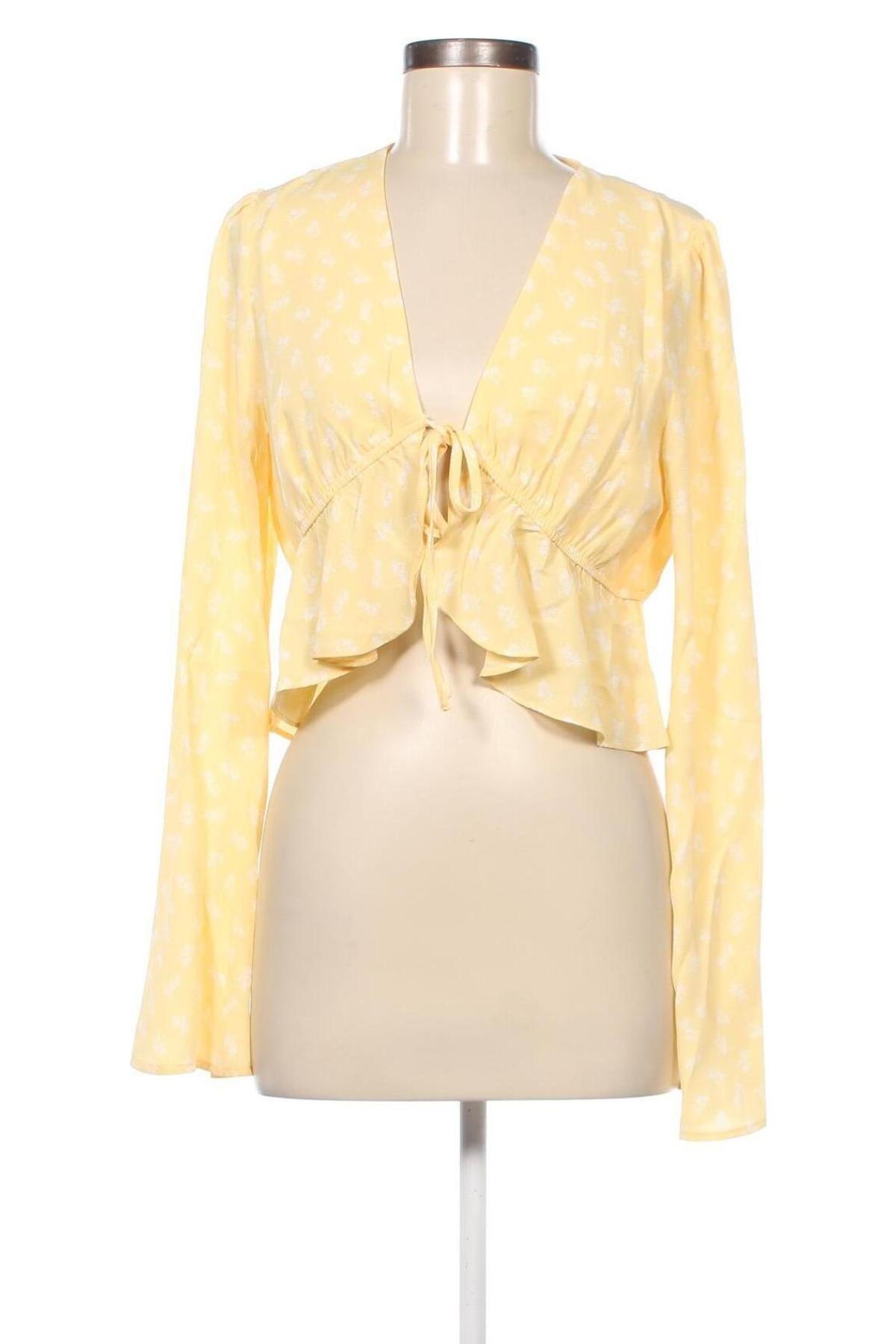 Дамска блуза Fashion Union, Размер L, Цвят Жълт, Цена 14,40 лв.