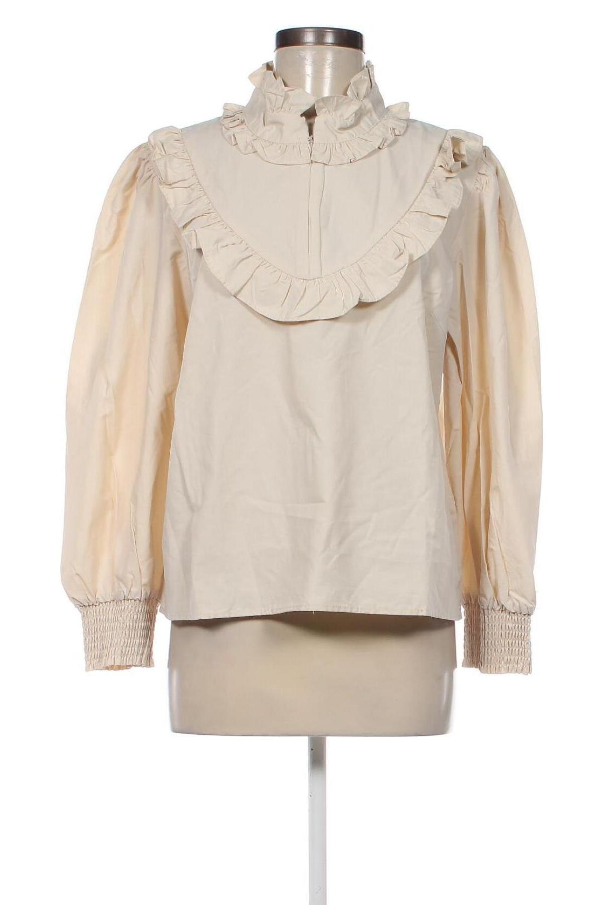 Γυναικεία μπλούζα Gestuz, Μέγεθος L, Χρώμα  Μπέζ, Τιμή 61,08 €