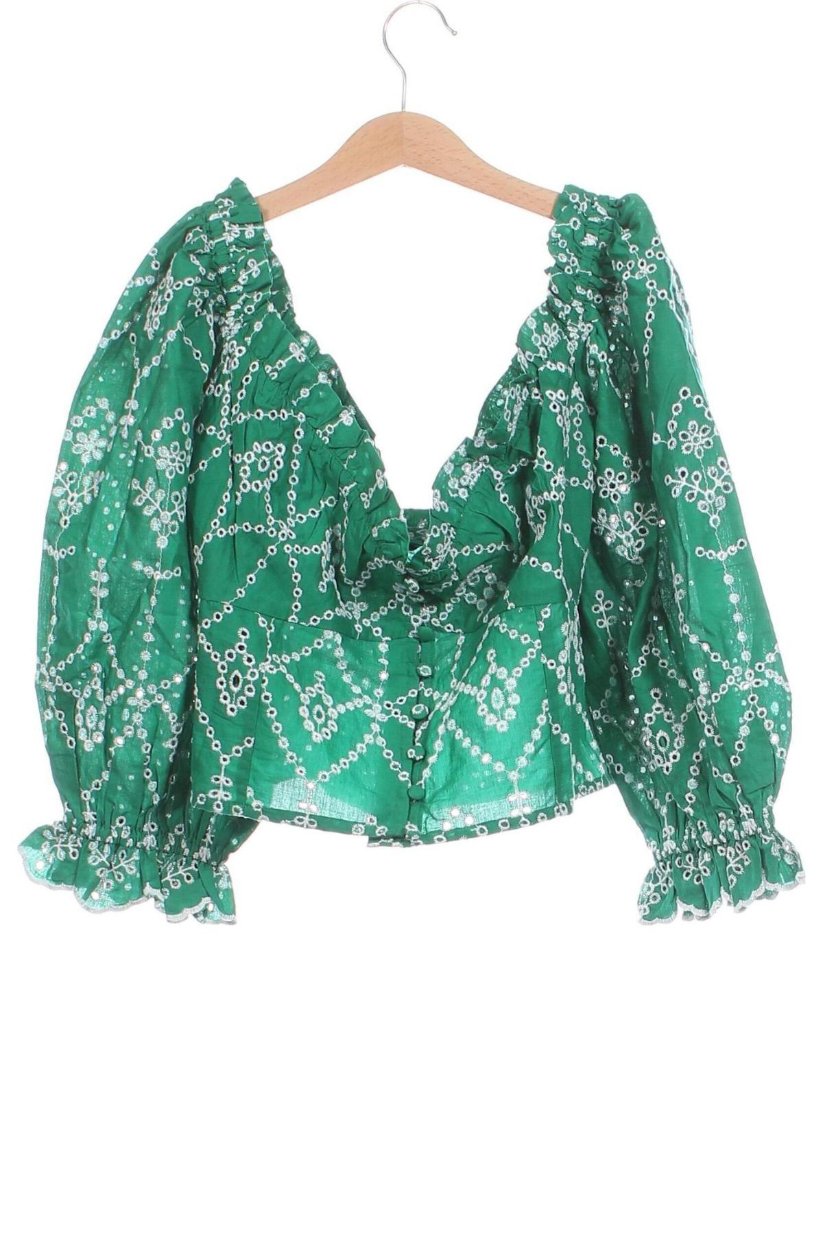 Γυναικεία μπλούζα Gina Tricot, Μέγεθος M, Χρώμα Πράσινο, Τιμή 8,30 €