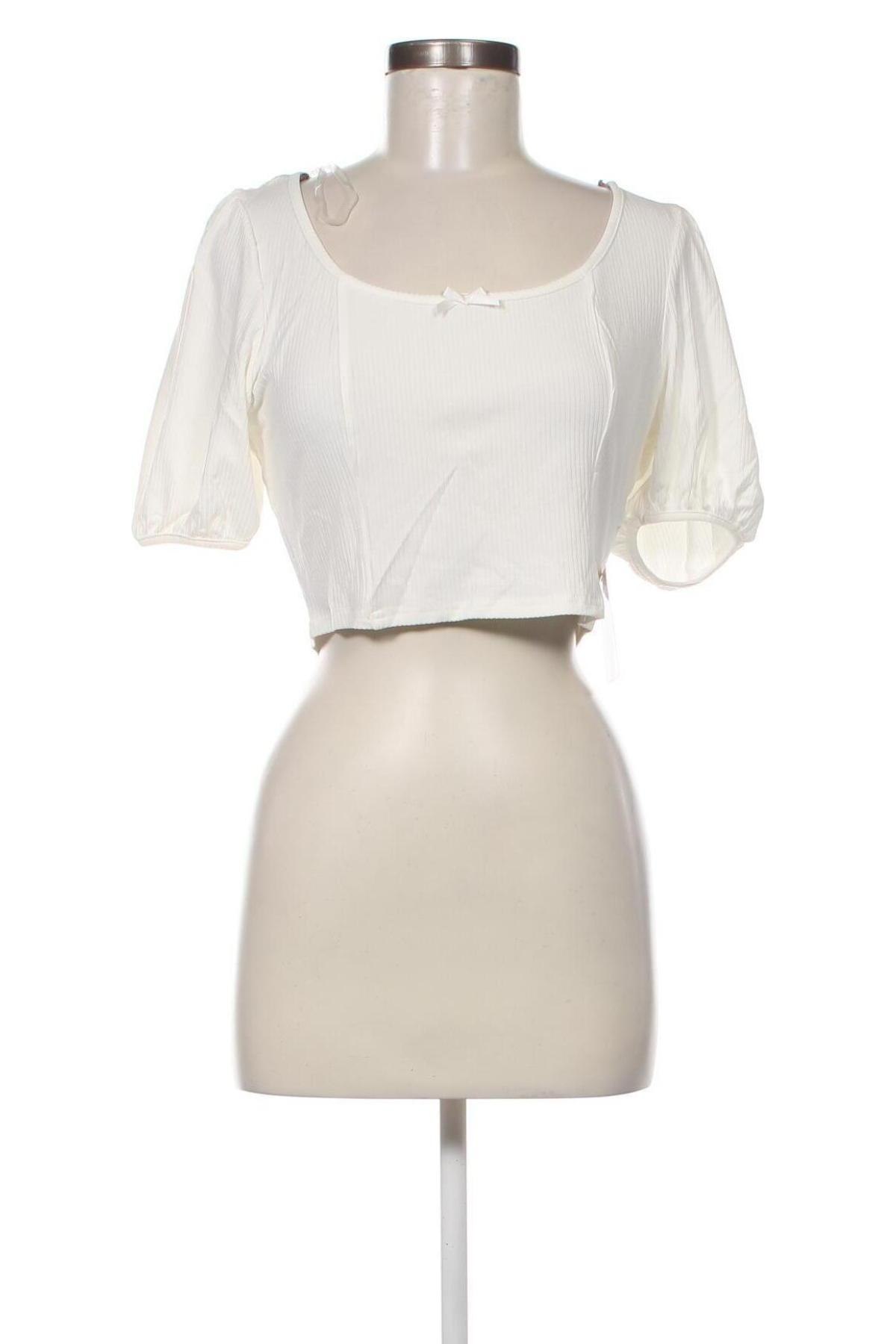 Γυναικεία μπλούζα Glamorous, Μέγεθος L, Χρώμα Λευκό, Τιμή 7,42 €